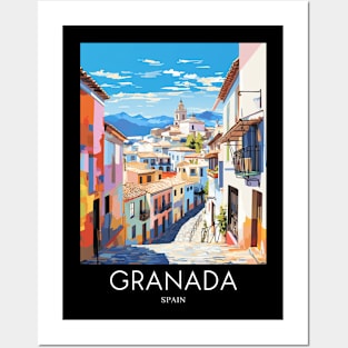 A Pop Art Travel Print of Granada - Spain Posters and Art